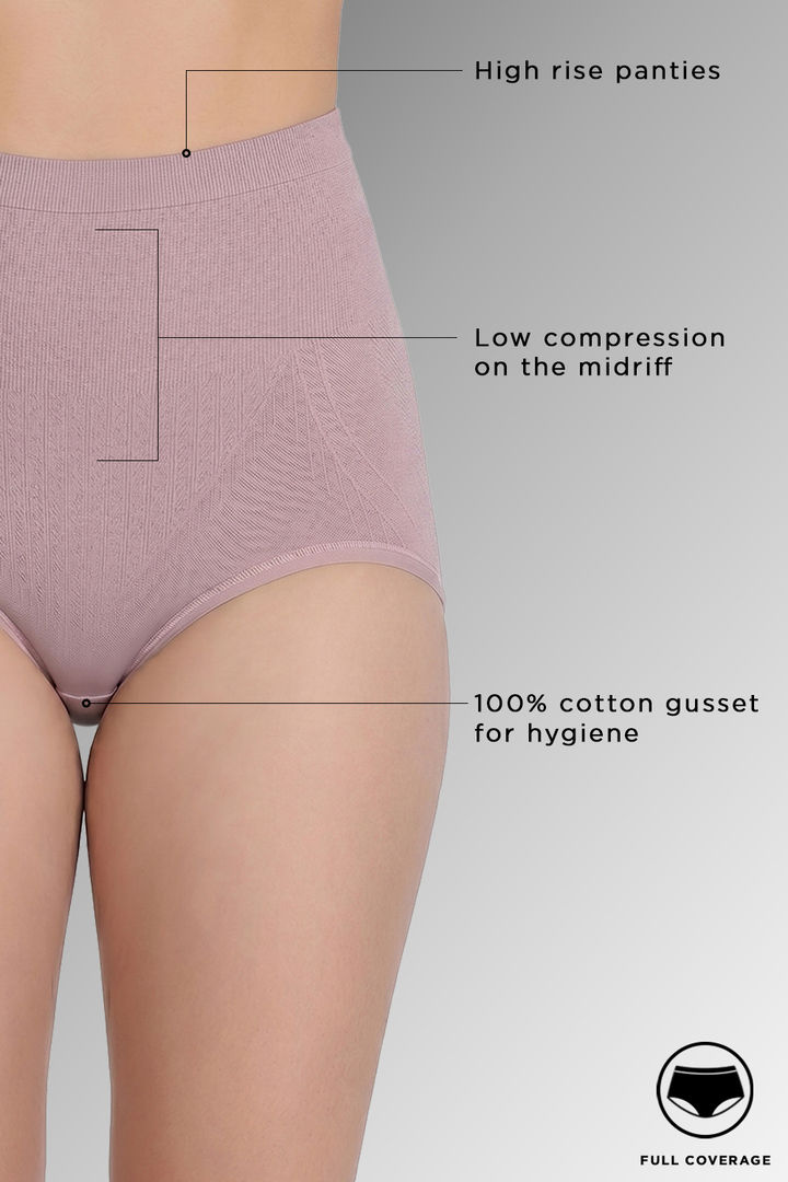 Zivame High Rise Full Coverage Tummy Tucker Hipster Panty - Black Beauty — image 5
